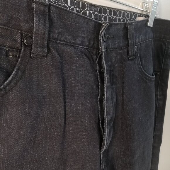 Men's DC Denim Coated Cotton Straight Leg Dark Blue Jeans 36 x 32 - Picture 6 of 14